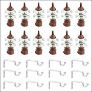 Double Diamond Aluminium Curtain Bracket with Support(Coffee)
