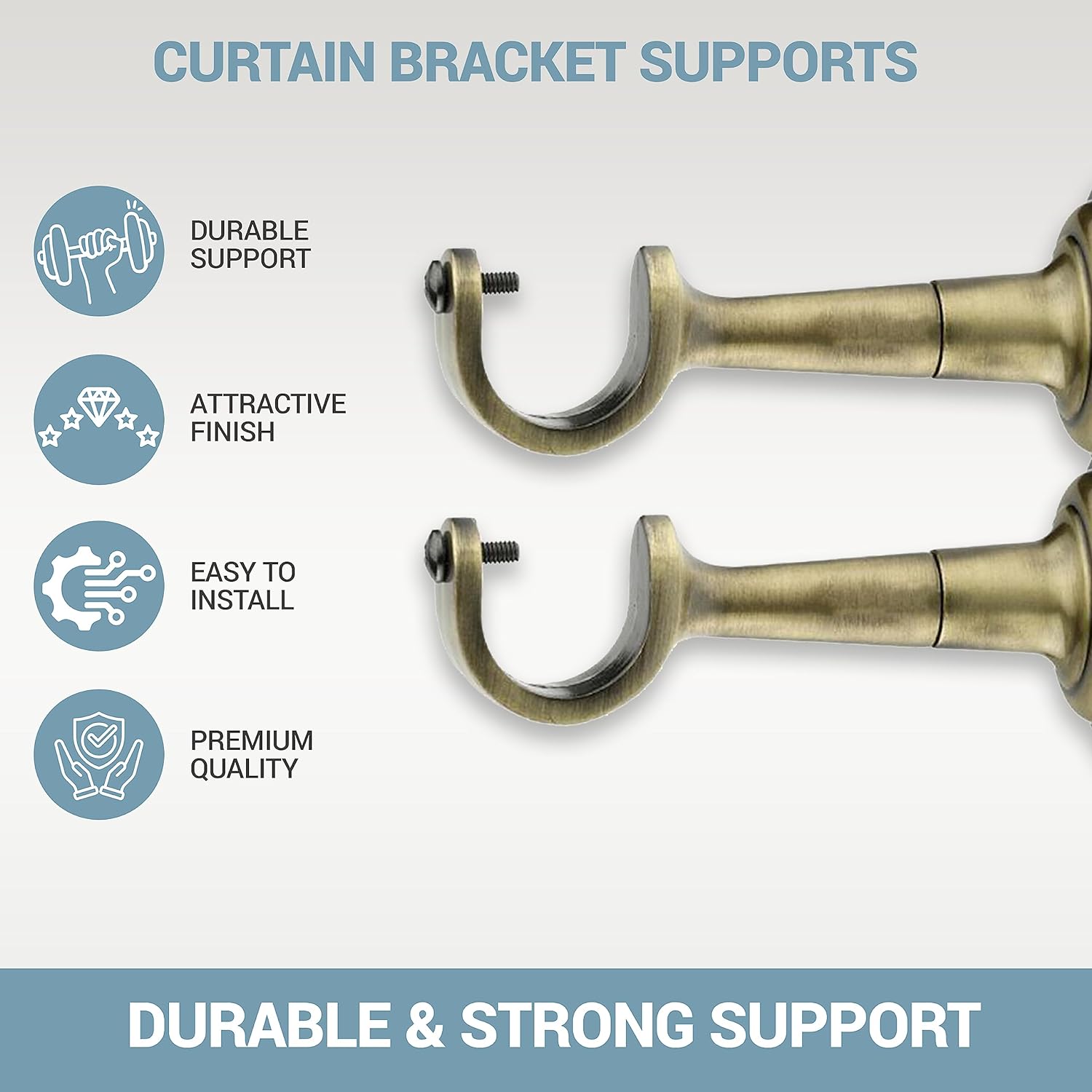 L Shape Aluminium Curtain Support with Fitting Accessories