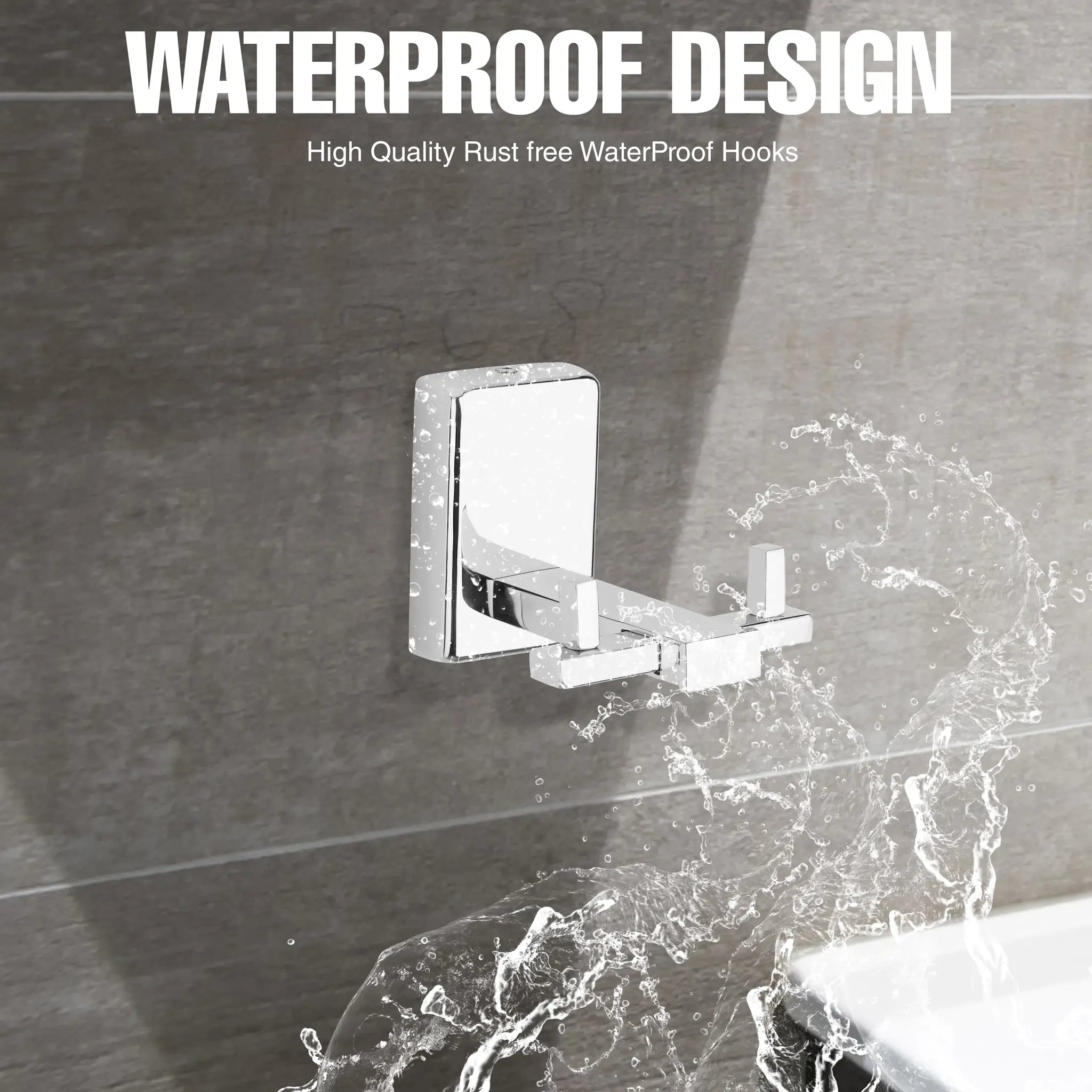 Stainless Steel SS202 Robe Hooks (Silver)-by GLOXY®