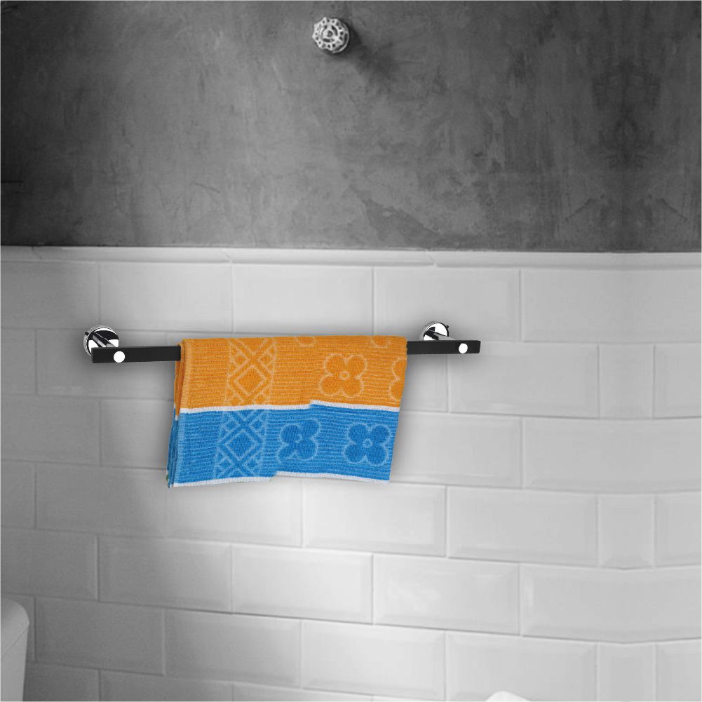 Black Finish 24 Inch Stainless Steel Towel Rod for Bathroom by GLOXY®