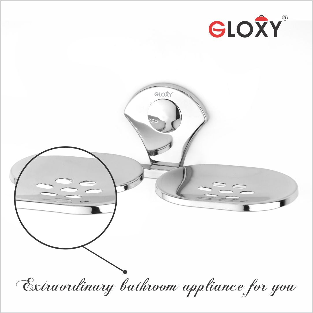 Flower Stainless Steel Double Soap Holder