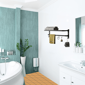 Gloxy Round Shape Stainless Steel Black Finsih Folding 2-Bar Towel Rack with Adjustable Hook-24 Inch