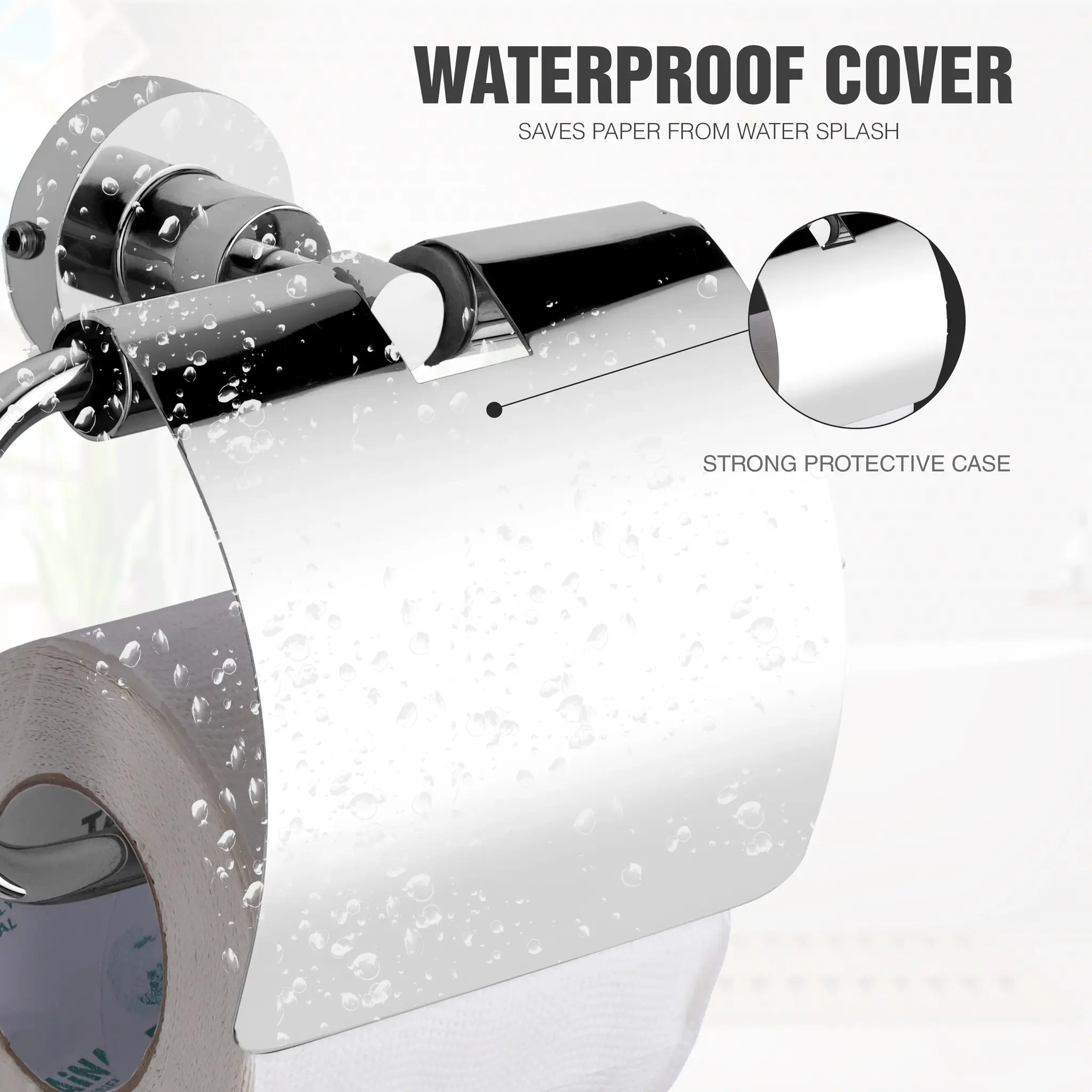 Gloxy Care Shape Sainless Steel 304 Grade Chrome Finish Toilet Paper Holder