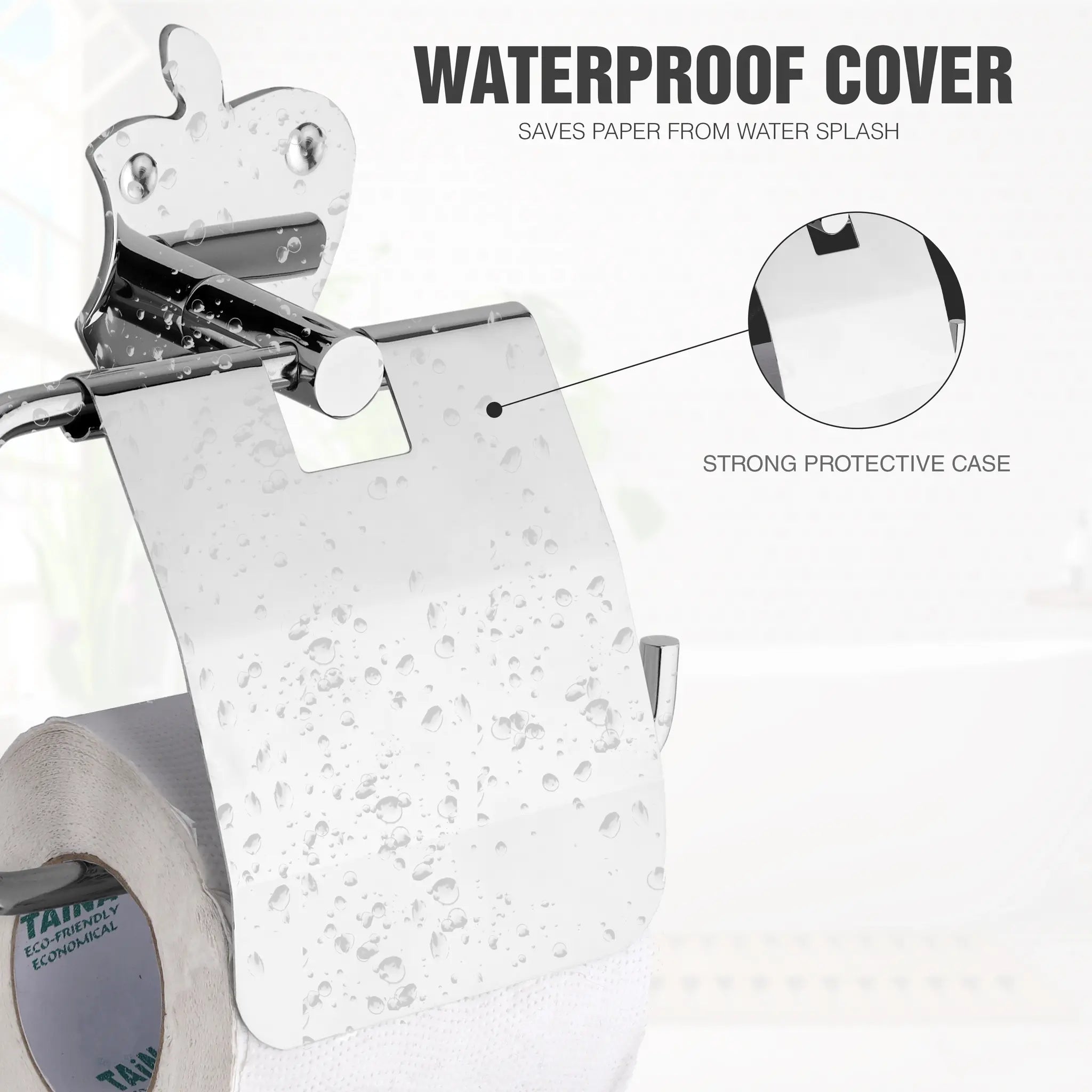 Gloxy Apple Shape Sainless Steel 304 Grade Chrome Finish Toilet Paper Holder