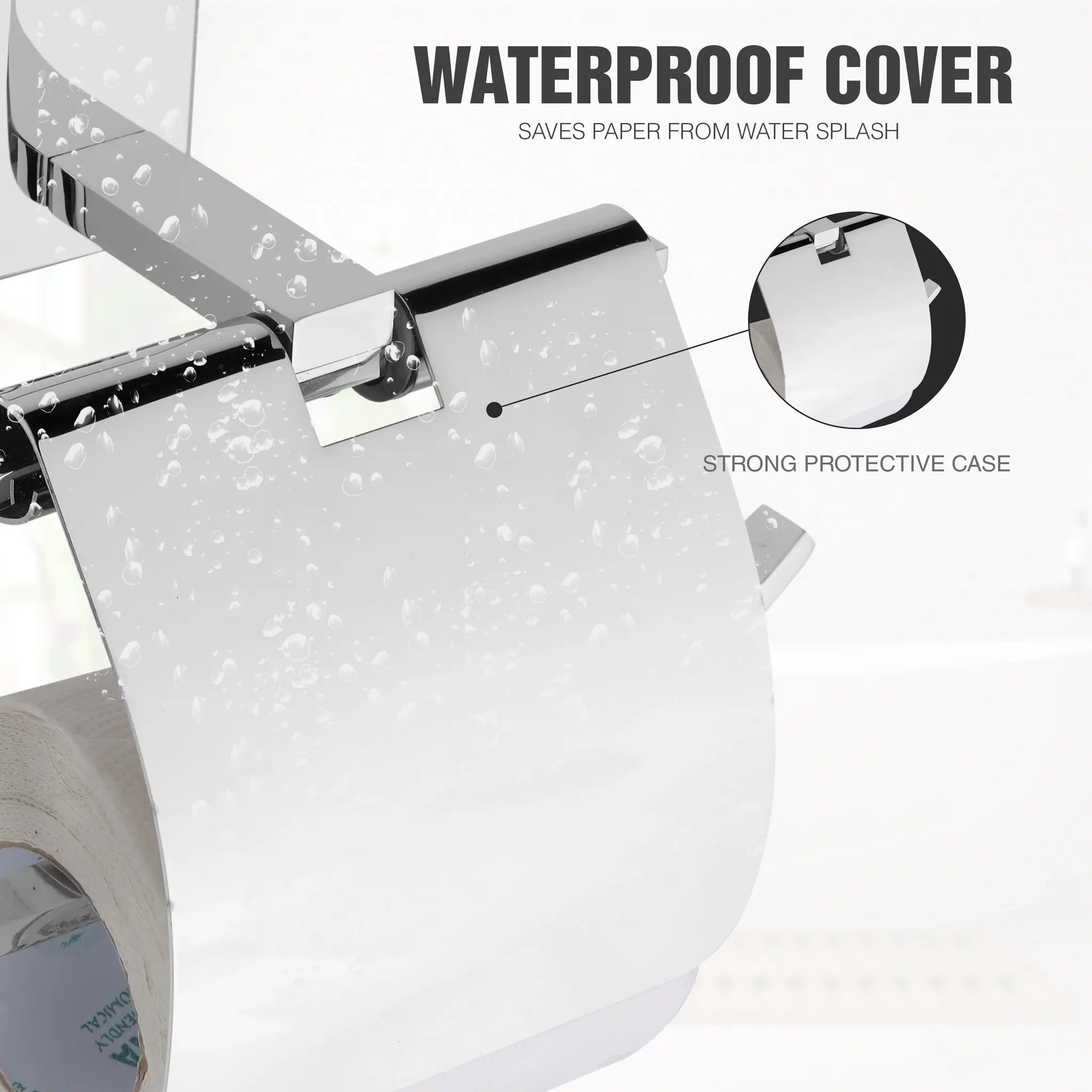 Gloxy Jeta Shape Sainless Steel 304 Grade Chrome Finish Toilet Paper Holder