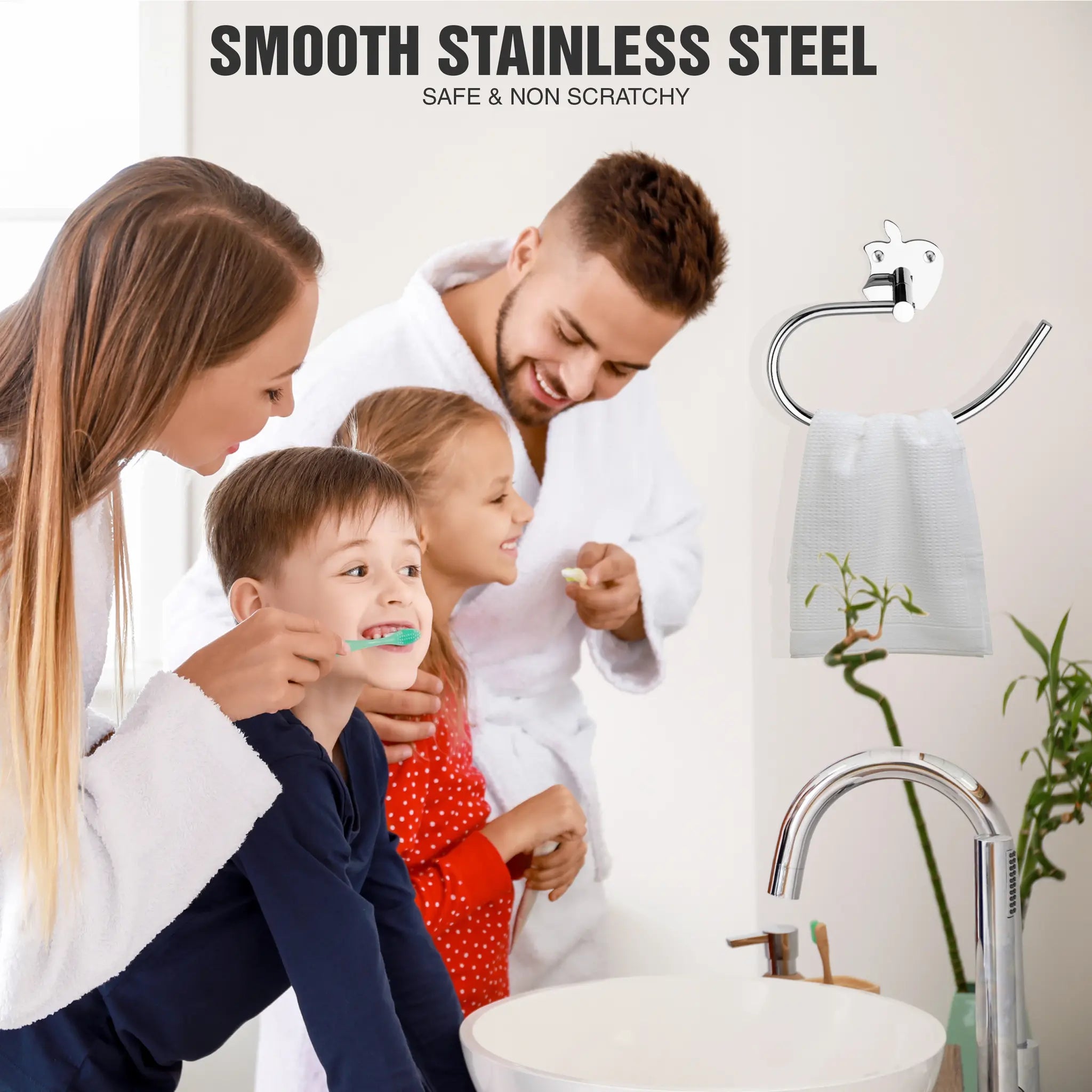 Apple Shape Stainless Steel SS304 Napkin Holder (19 X 7 X 11.5 Centimeters, Silver)-by GLOXY®