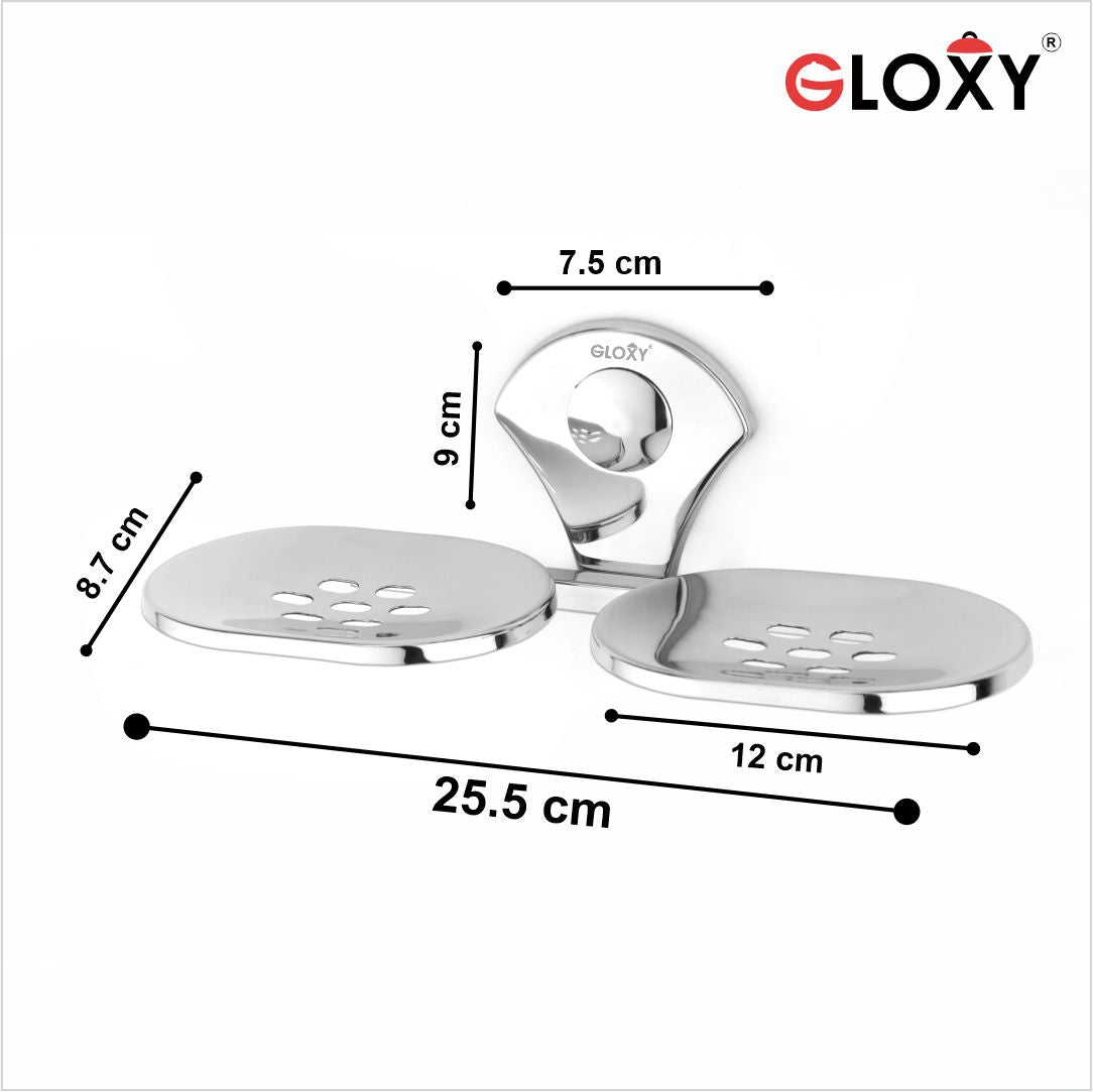 Flower Stainless Steel Double Soap Holder