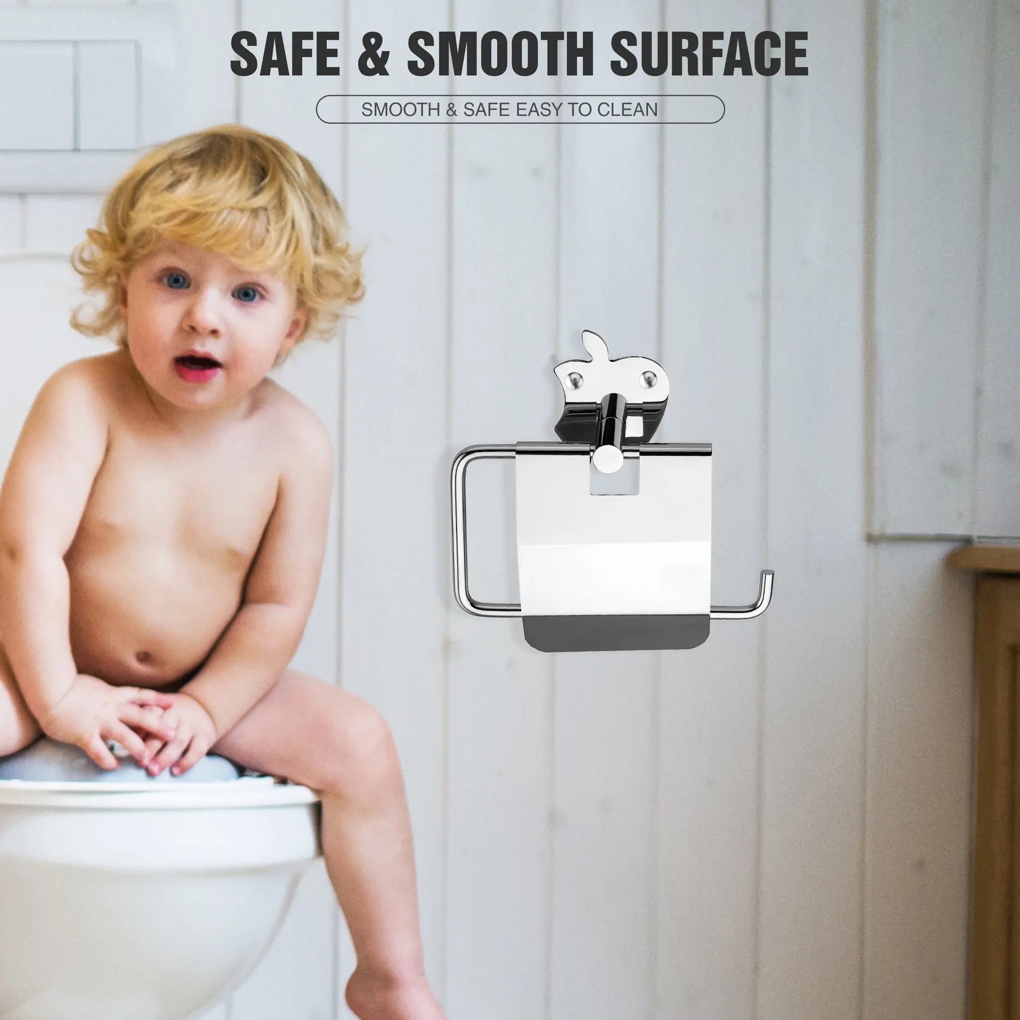 Gloxy Apple Shape Sainless Steel 304 Grade Chrome Finish Toilet Paper Holder