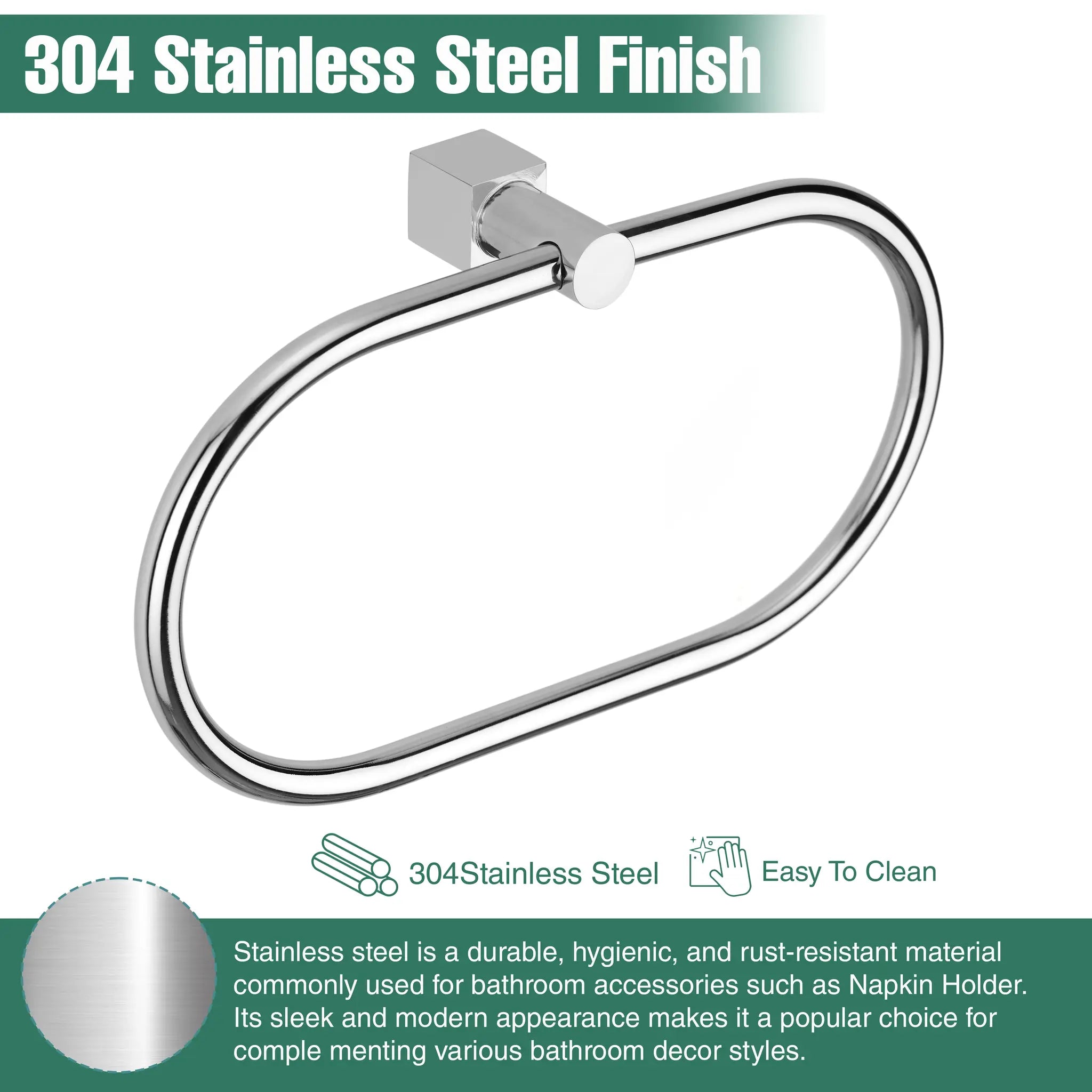 Gloxy Ossina Shape Stainless Steel Chrome Finsih Napkin Ring