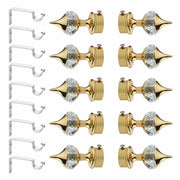 Single Diamond Aluminium Curtain Bracket with Support(Gold)-by GLOXY®