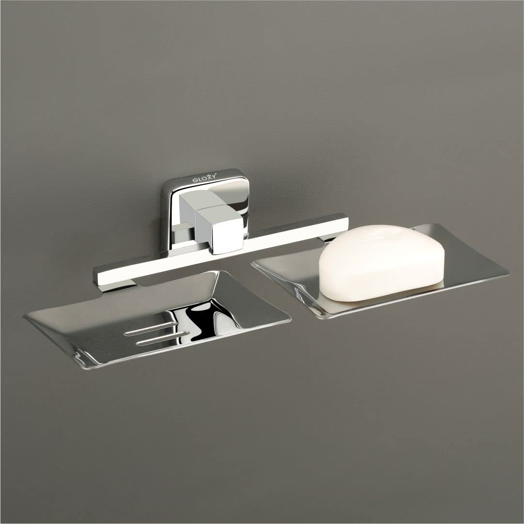 Gloxy Stainless Steel Double Soap Holder for Bathroom