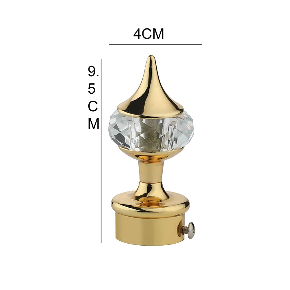 Gold Single Diamond Aluminium Curtain Bracket with Support