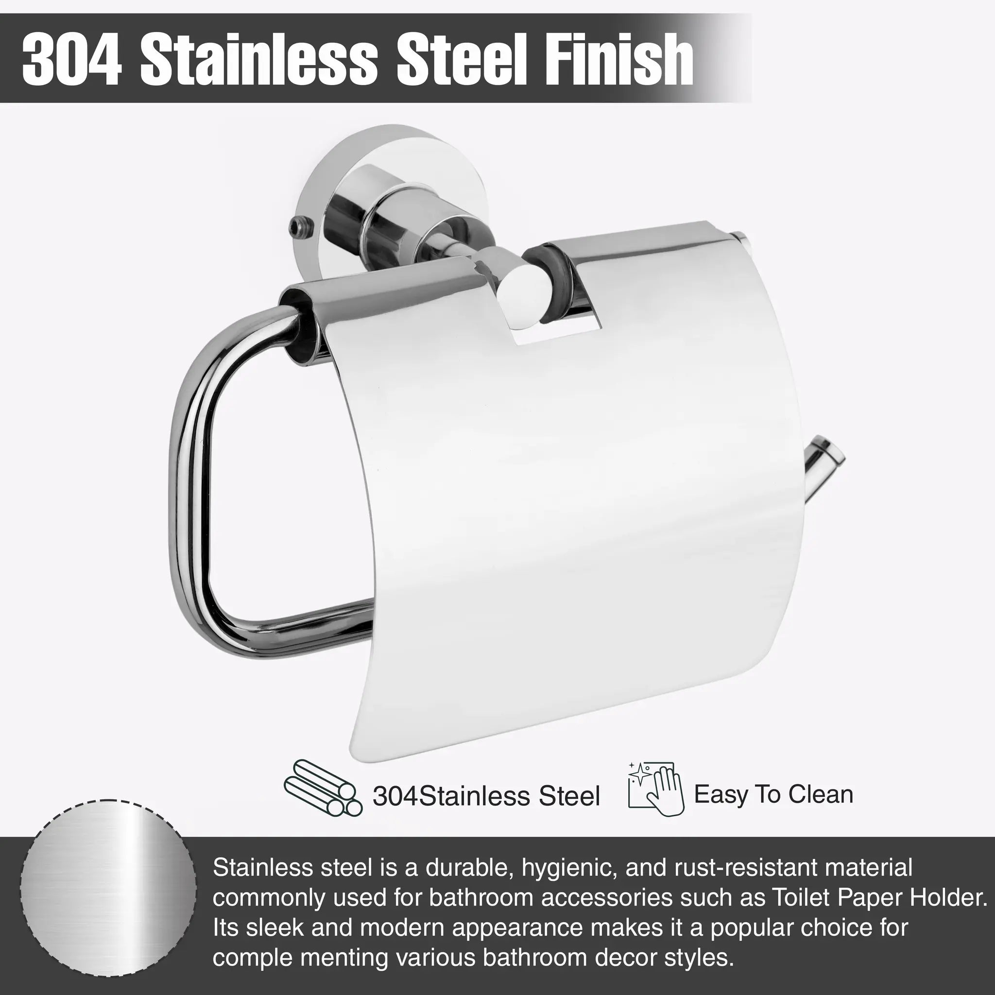 Gloxy Care Shape Sainless Steel 304 Grade Chrome Finish Toilet Paper Holder