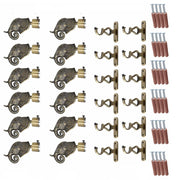 Rajwada Royal Aluminium Curtain Bracket with Double Rod Support (Antique)-by GLOXY®