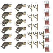 Rajwada Royal Aluminium Curtain Bracket with Cobra Support (Antique)-by GLOXY®