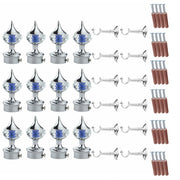 Single Diamond Aluminium Curtain Bracket with L Support(Blue)-by GLOXY®