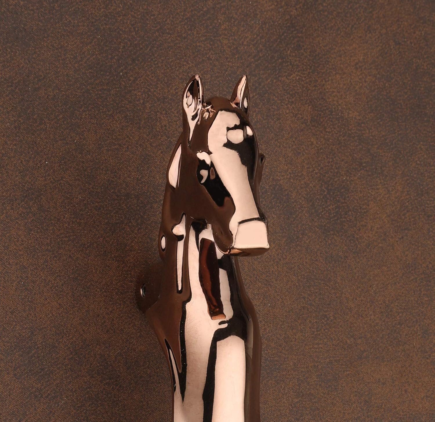 GLOXY ENTERPRISE  Horse Shape Curved Door Handles for Main Door Handle Decorative Push & Pull Door Handle for All Door of Homes, Offices, Hotels -Rose Gold Finish