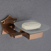 GLOXY Stainless Steel Soap Holder for Bathroom Wall Mounted Glass Soap Tray for Bath Bathroom Accessories