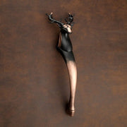 GLOXY ENTERPRISE Aluminium 12 inches Deer Shape Door Handle for Main Door Handle Wooden & Glass Door Handle, Pull Handles for All The Doors of House, Office, Hotels-Black Finish