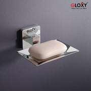 Stainless Steel Square Shape Single Soap Holder- by GLOXY®