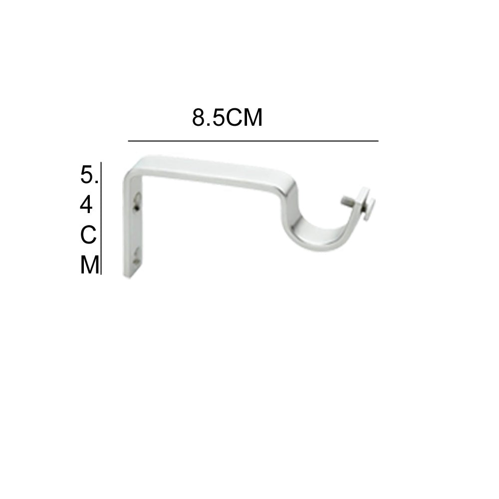 Double Diamond Aluminium Curtain Bracket with Support(Coffee)