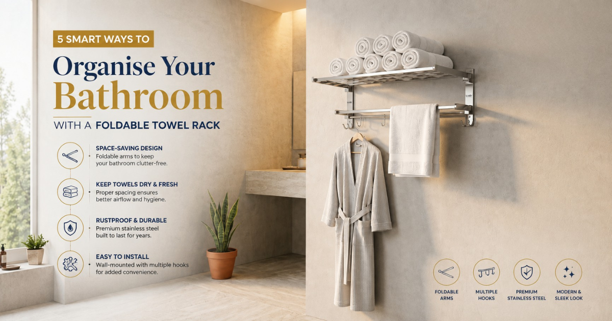 5 Smart Ways to Organise Your Bathroom with a Foldable Towel Rack