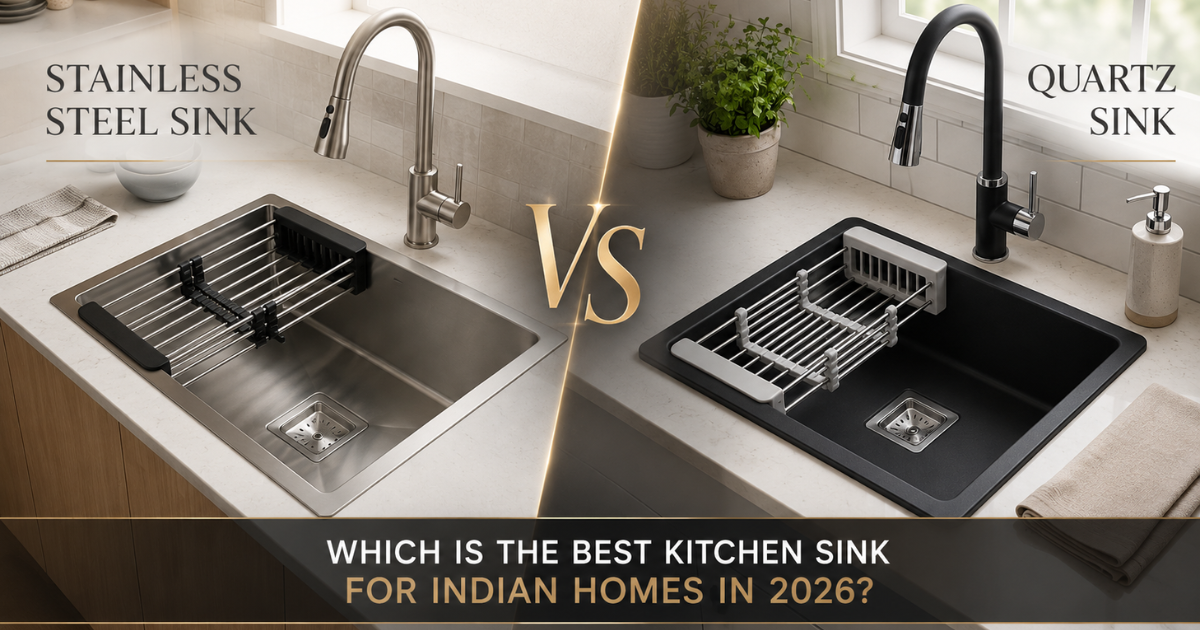 Stainless Sink vs Quartz Sink: Which Is the Best Kitchen Sink for Indian Homes in 2026?