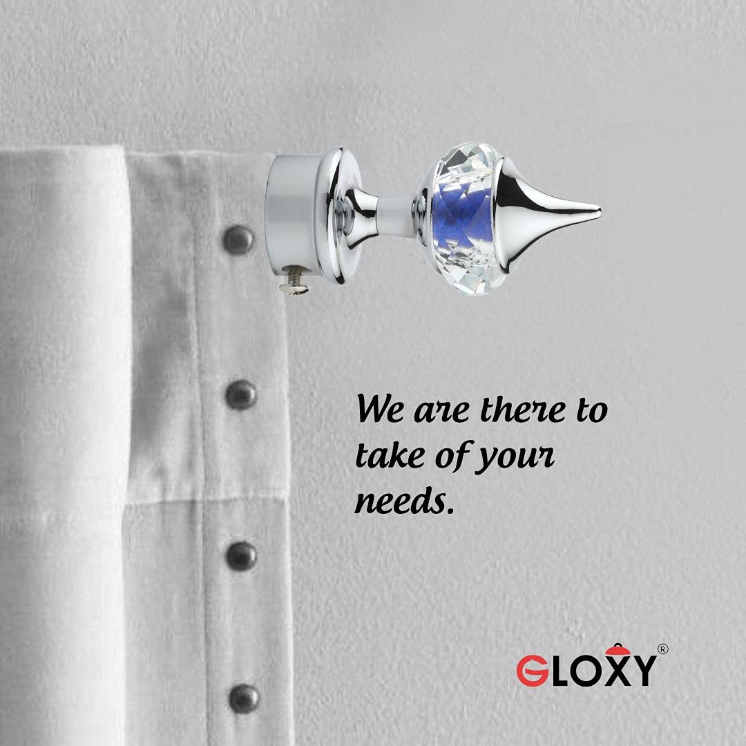 Blue Single Diamond Aluminium Curtain Bracket with Support