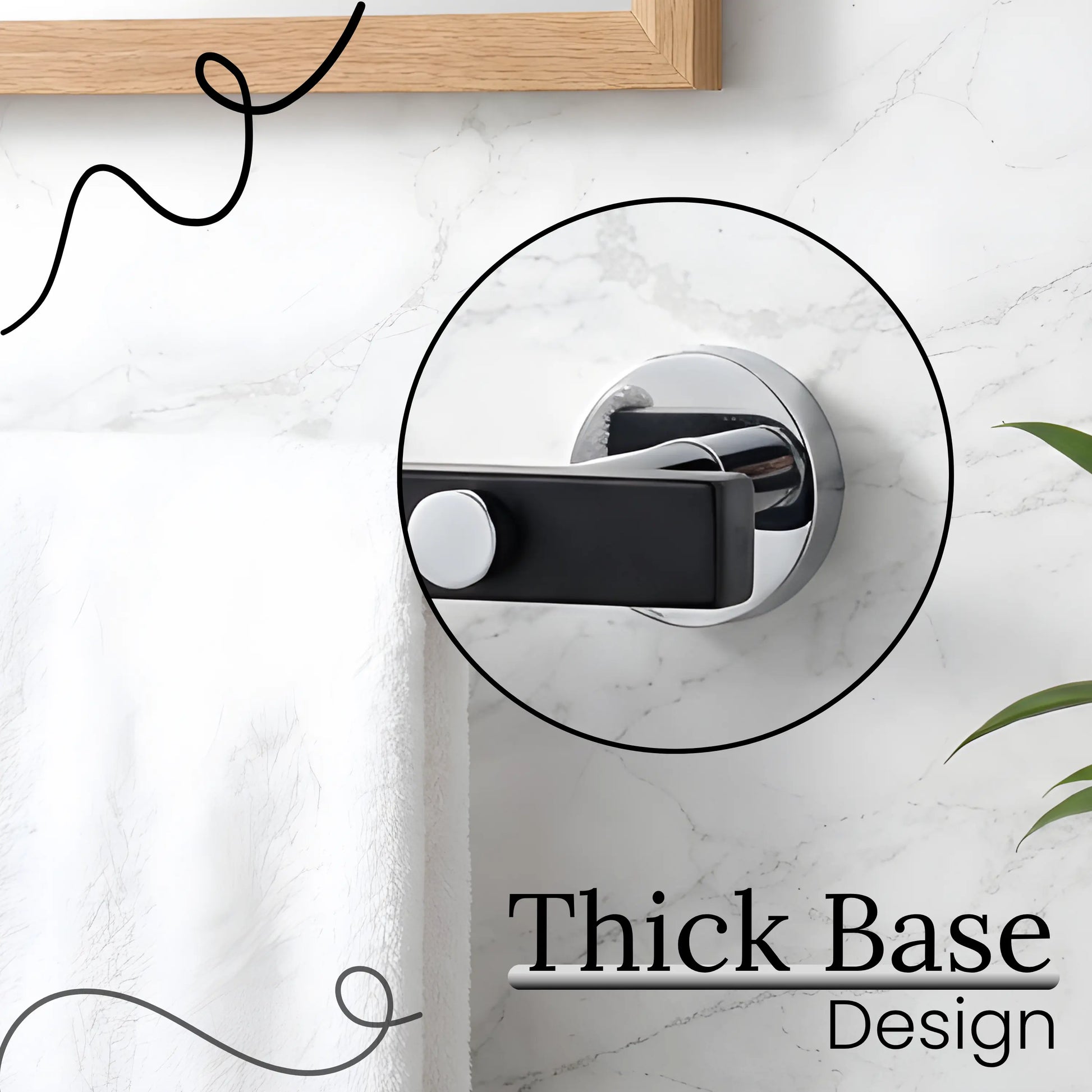 Black Finish 24 Inch Stainless Steel Towel Rod for Bathroom by GLOXY®