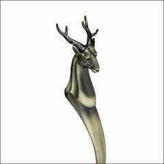 GLOXY ENTERPRISE Aluminium 12 Inch Deer Shape Door Handles for Main Door Handle Decorative Push & Pull Handle for Wooden & Glass Door for All The Doors of Houses, Offices -Antique Finish