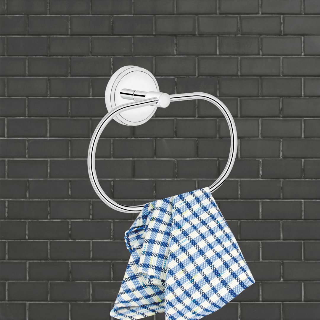 Round Shape Stainless Steel Silver Towel Ring