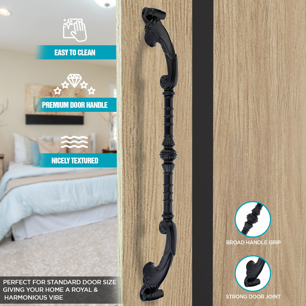 GLOXY Aluminium 20.5 inch Door Handles for Main Door Handle Decorative Push & Pull Door Handle Vintage Classy Look for Glass and Wooden Door