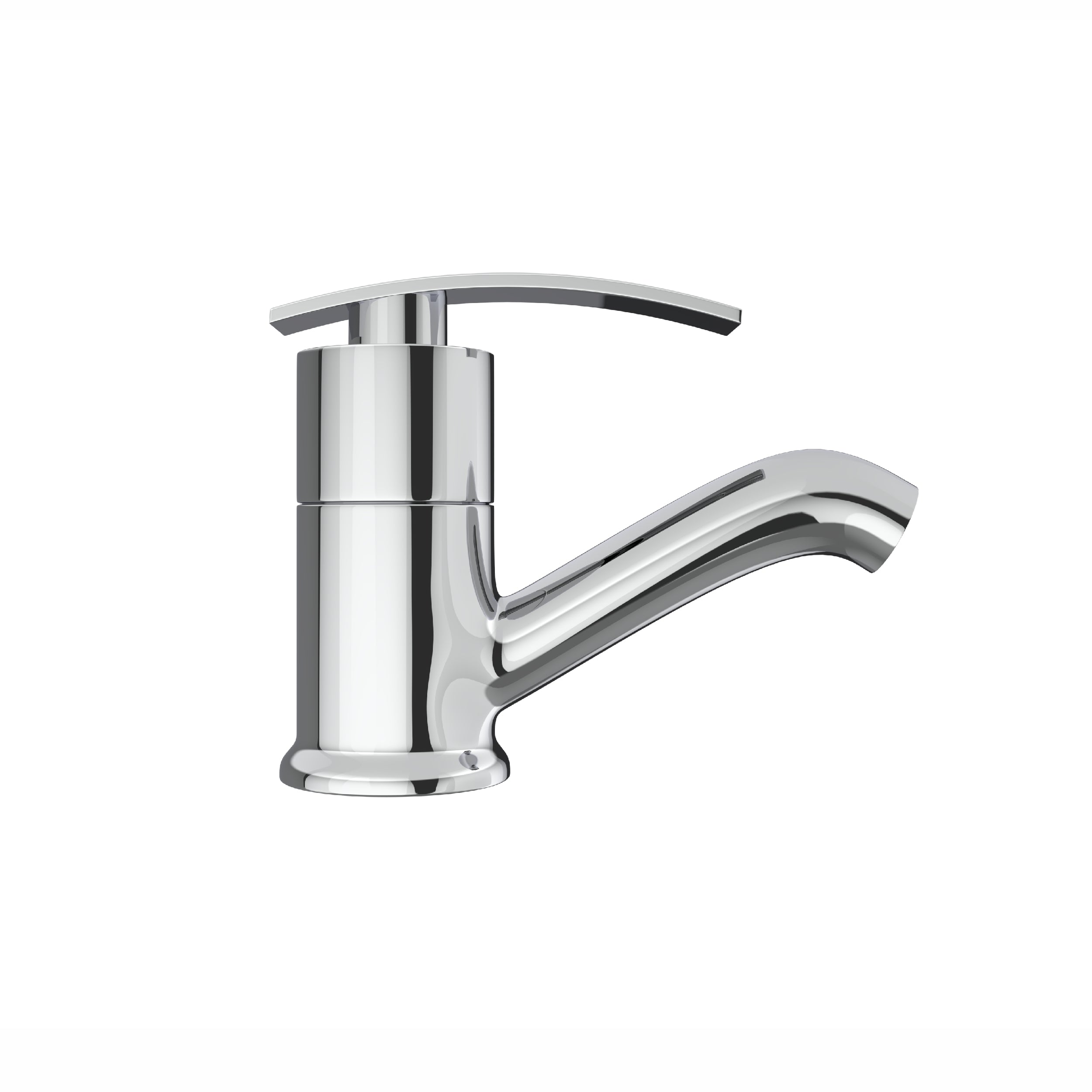 Chrome Finish Brass Wall Mount Short Nose Pillar Faucet Tap
