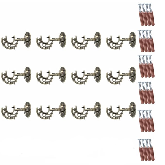 C Shape Aluminium Curtain Support with Fitting Accessories (Antique)
