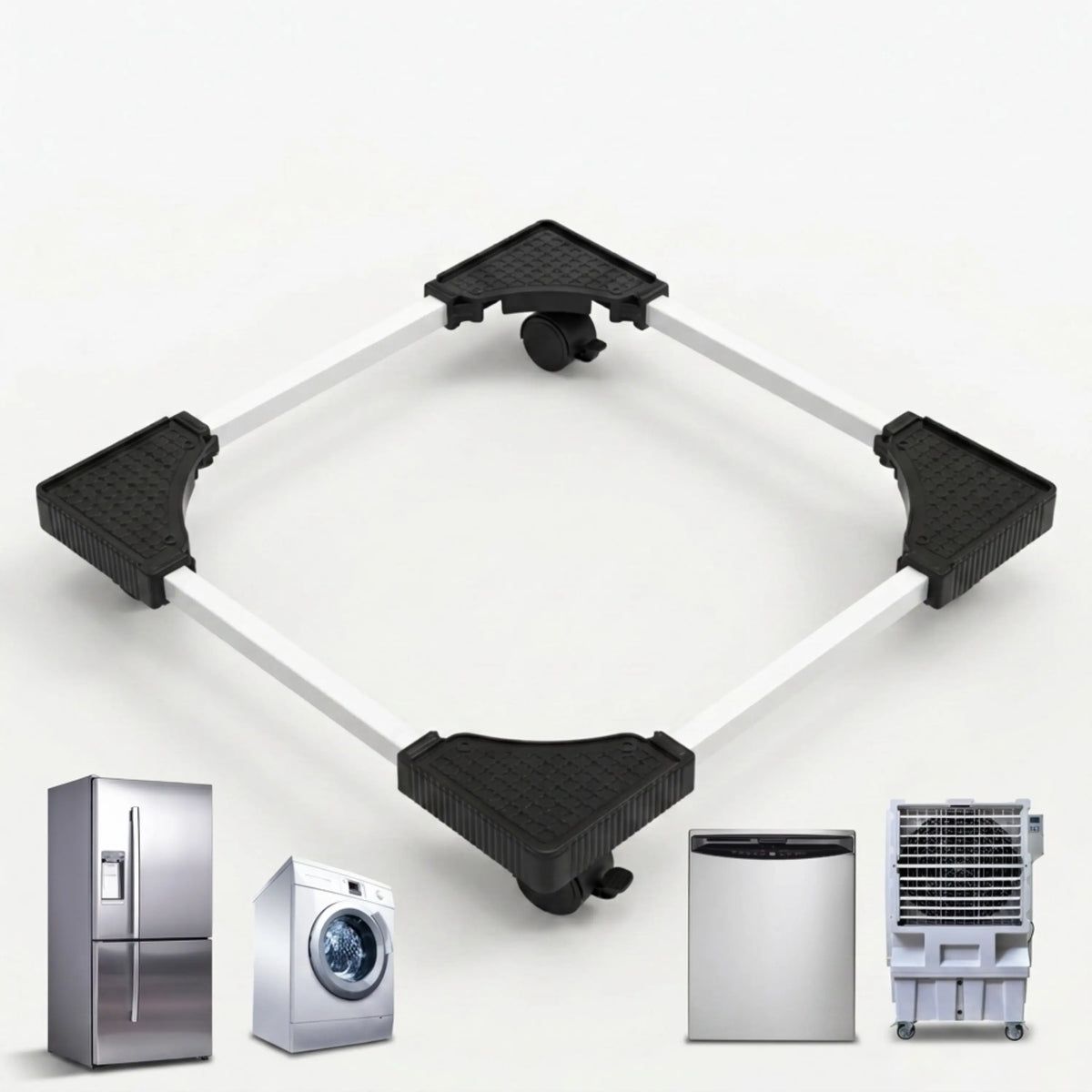 GLOXY Adjustable Fridge Stand with Wheels