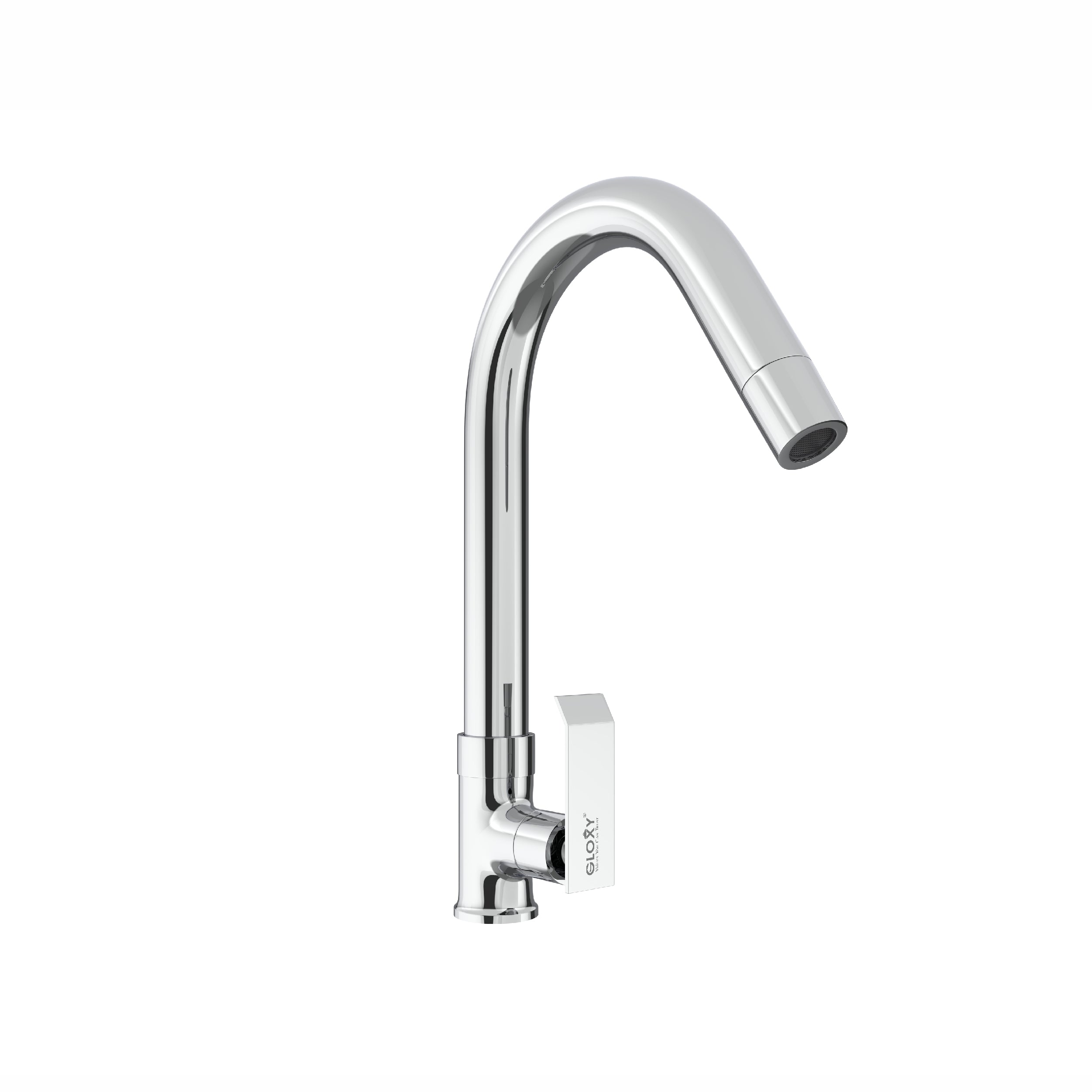 Imperial Chrome Finish Swivel Spout Brass Swan Faucet for Sink