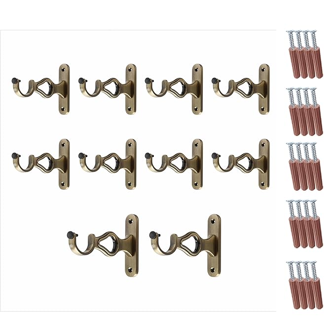Silver Double Rod Aluminium Curtain Support with Fitting Accessories