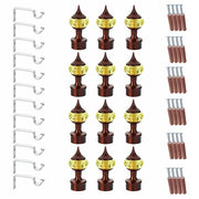Single Diamond Aluminium Curtain Bracket in Coffee Mix Yellow with Support