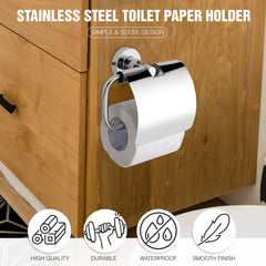 Care Shape Stainless Steel SS304 Toilet Paper Holder (19 X 7 Centimeters, Silver)-by GLOXY®