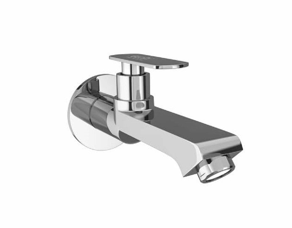 Chrome Finish Long Body Bib Cock Brass Faucet Water Tap for Bathroom Washbasins, Gardens & Kitchen Sinks (Jet+)-by GLOXY®