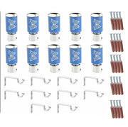 Butterfly Print Aluminium Curtain Bracket with Support (Blue)