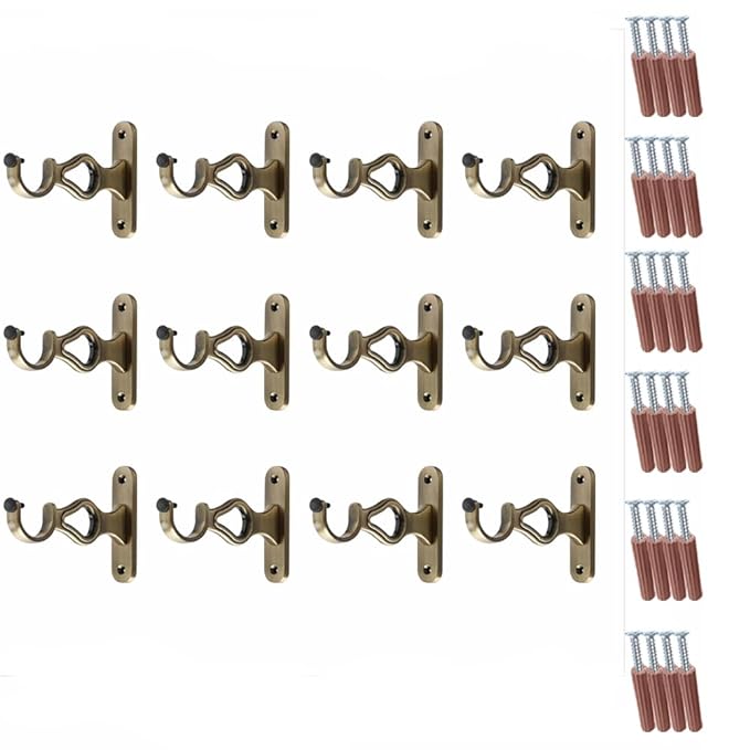 Silver Double Rod Aluminium Curtain Support with Fitting Accessories