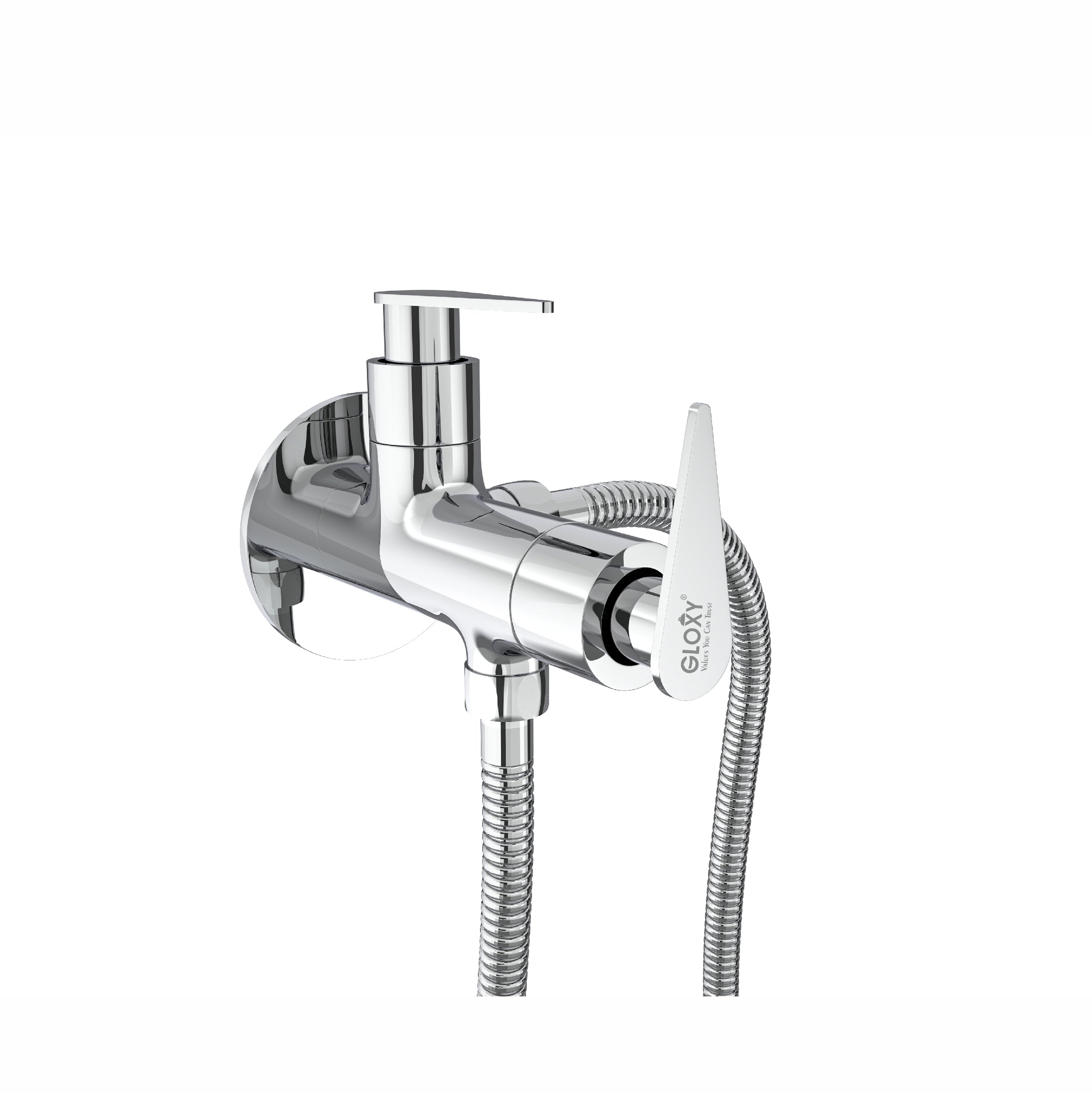Double Handle Chrome Finish Angle Valve Two Way Faucet Tap