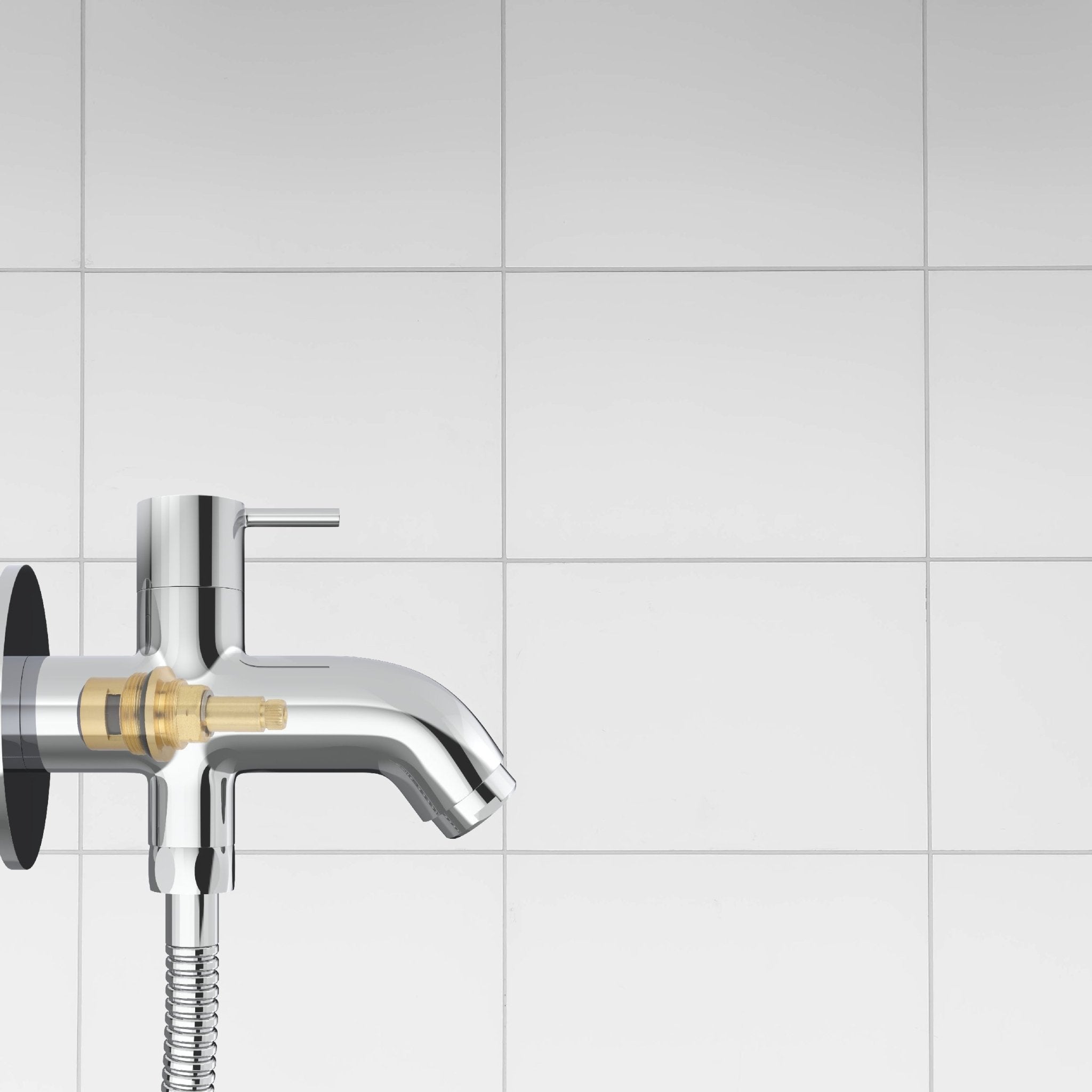 Chrome Finish Two Way Angle Valve Double Handle Faucet Tap
