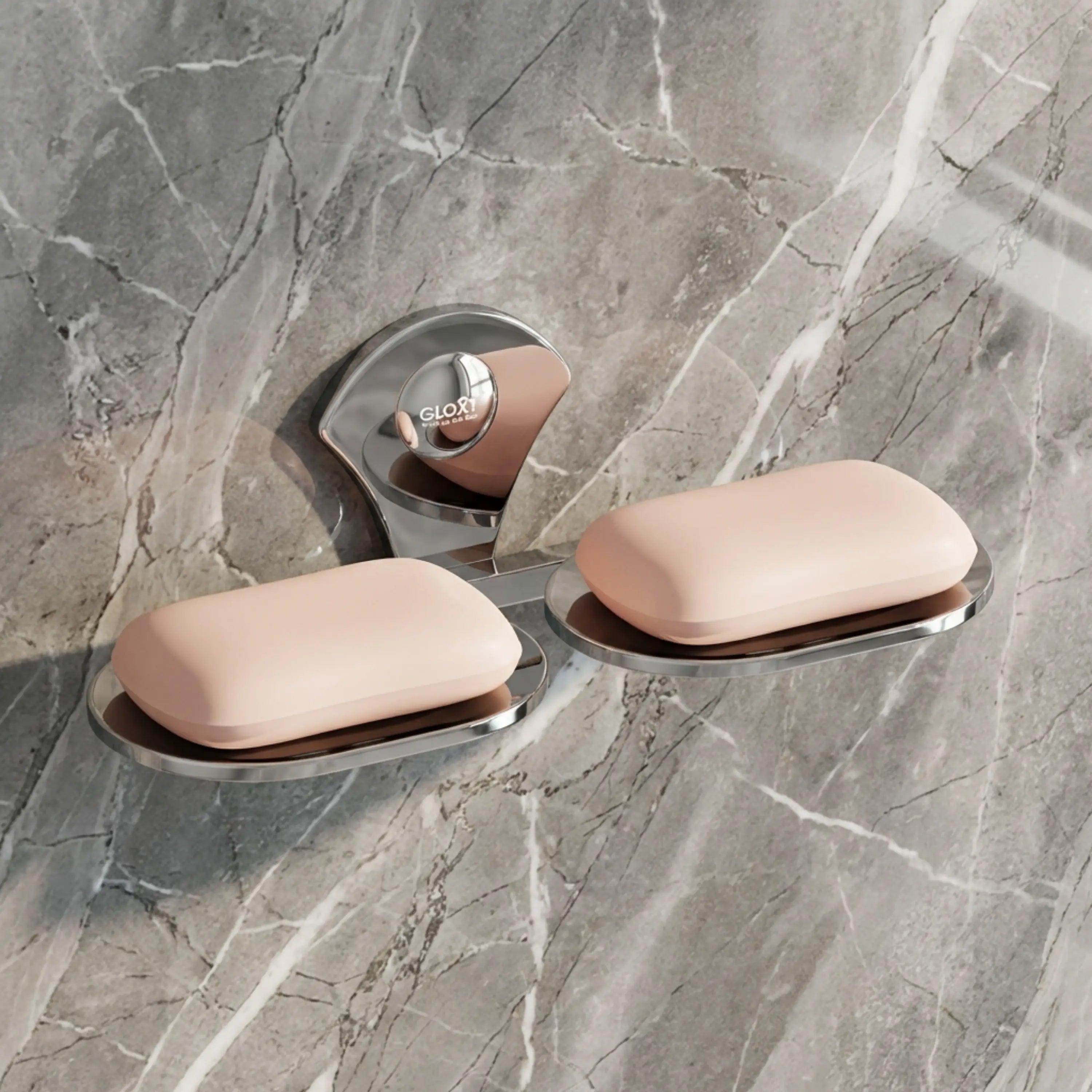 Flower Stainless Steel Double Soap Holder-by GLOXY®
