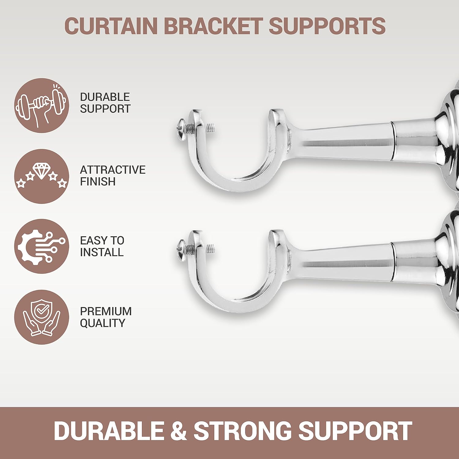 C Shape Aluminium Curtain Support with Fitting Accessories