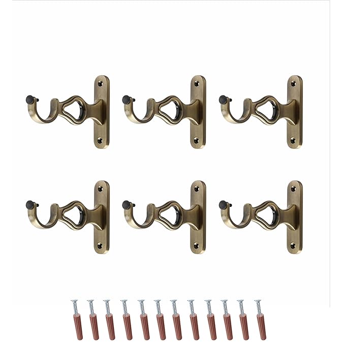 Silver Double Rod Aluminium Curtain Support with Fitting Accessories