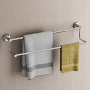 Gloxy Stainless Steel Chrome Finish 2 Layer Towel Rod for Bathroom -24 Inch
