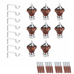 Copper coloured Stainless Steel Curtain Bracket with Support 