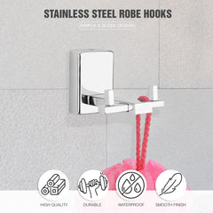 Stainless Steel Silver Robe Hooks